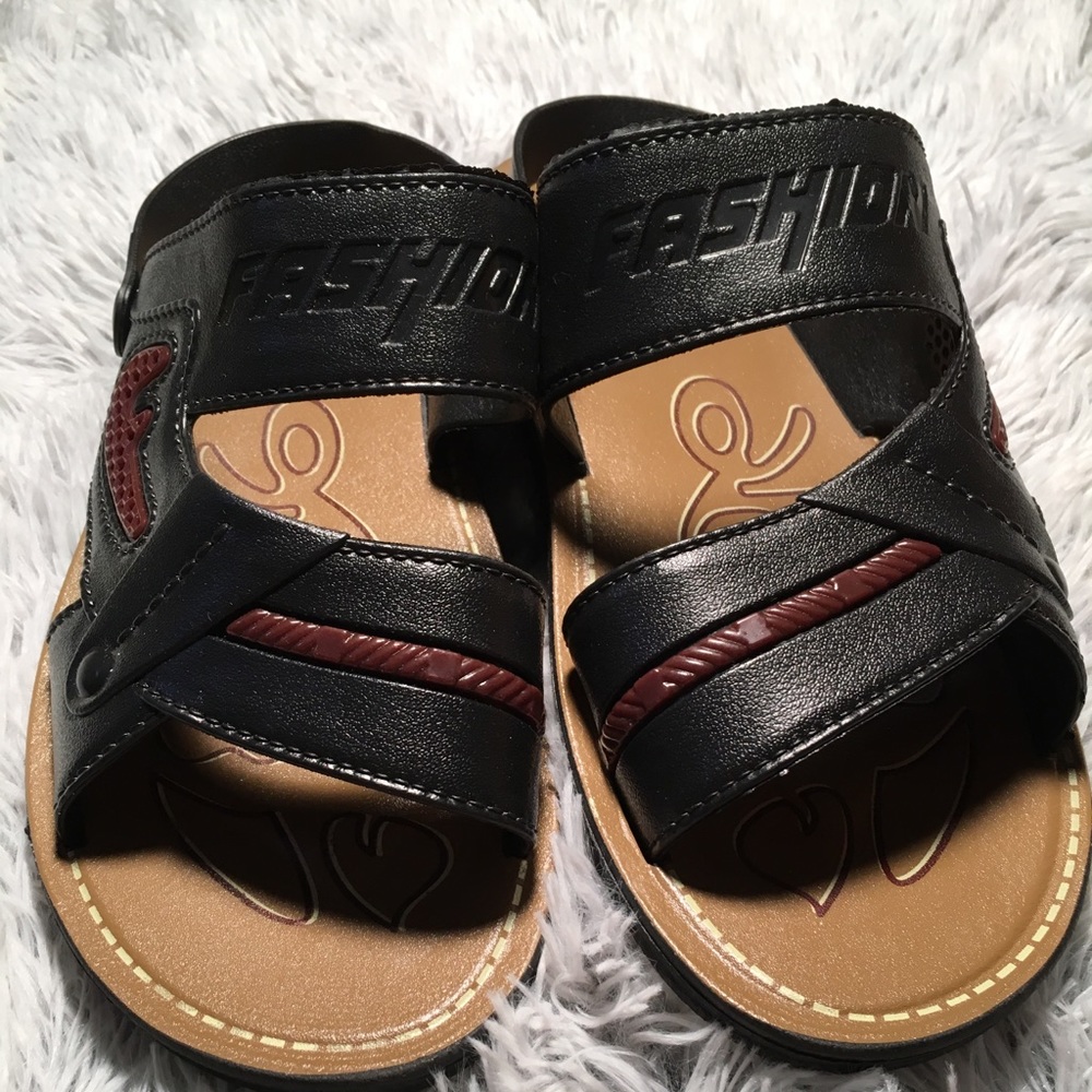 Happy Fashion Black synthetic Sandals Size W 41